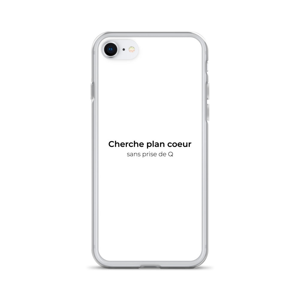 Coque iPhone Cherche plan cœur sans prise de Q iPhone SE - Sedurro