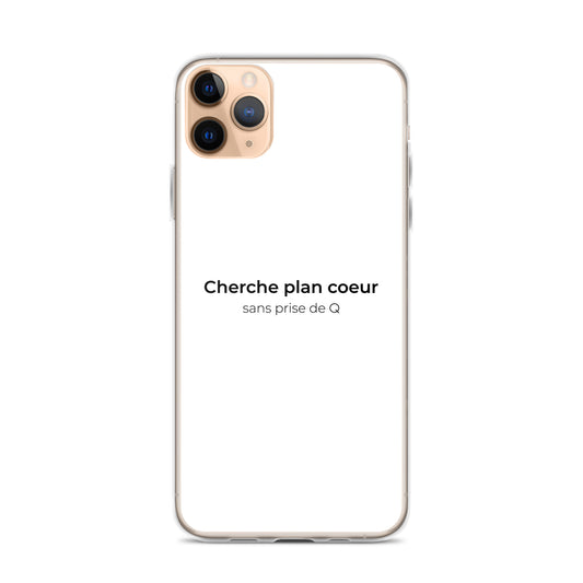 Coque iPhone Cherche plan cœur sans prise de Q iPhone 11 Pro Max - Sedurro