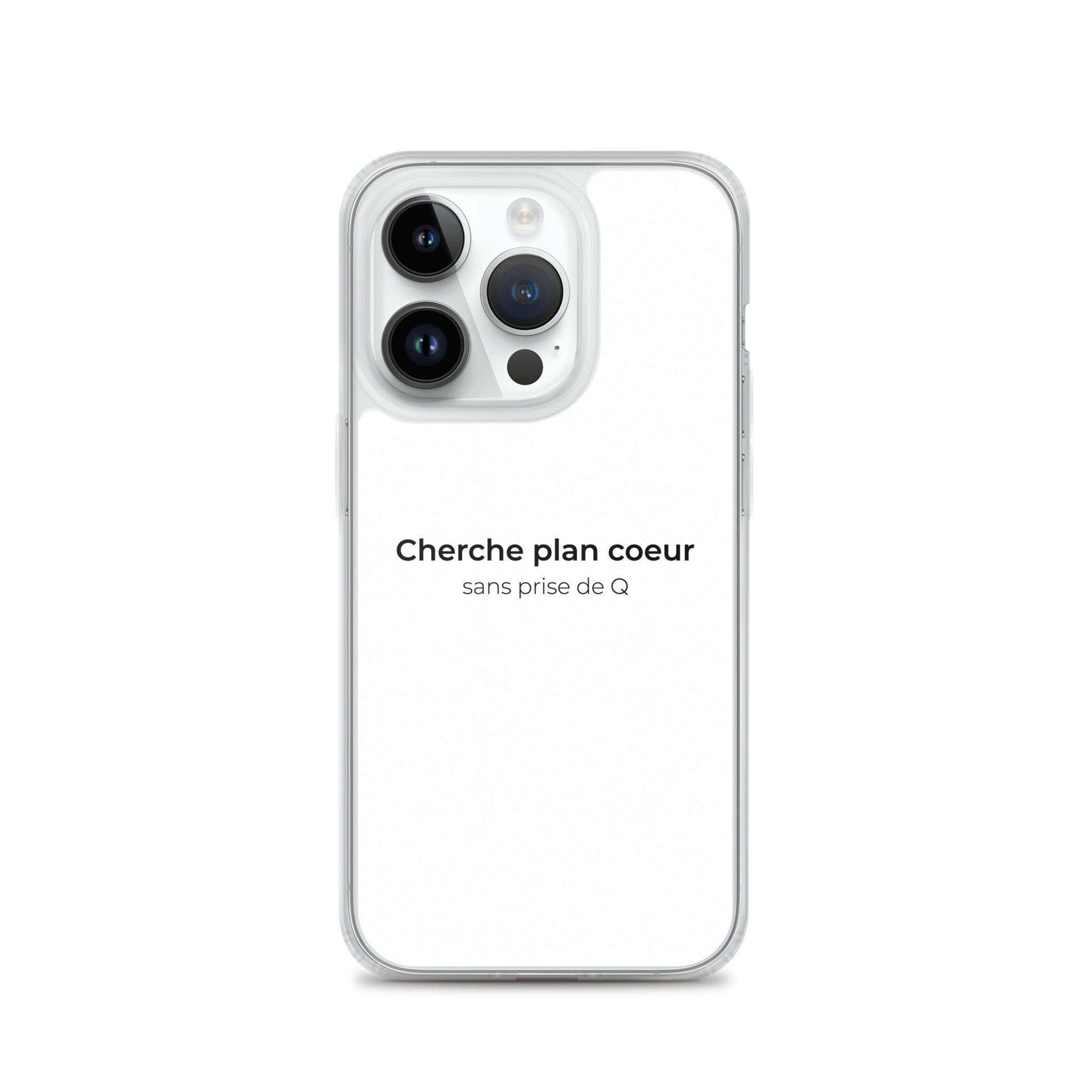 Coque iPhone Cherche plan cœur sans prise de Q iPhone 14 Pro - Sedurro