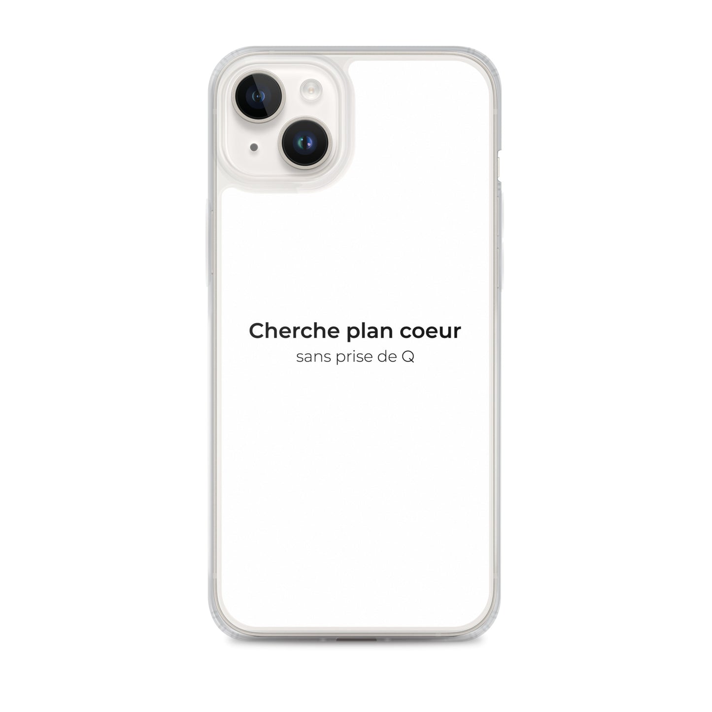 Coque iPhone Cherche plan cœur sans prise de Q iPhone 14 Plus - Sedurro