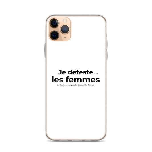 Coque iPhone Féministe Je déteste les femmes iPhone 11 Pro Max - Sedurro