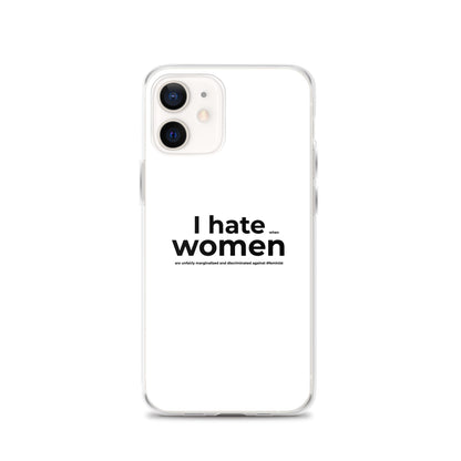 Coque iPhone Feminist I hate women iPhone 12 - Sedurro