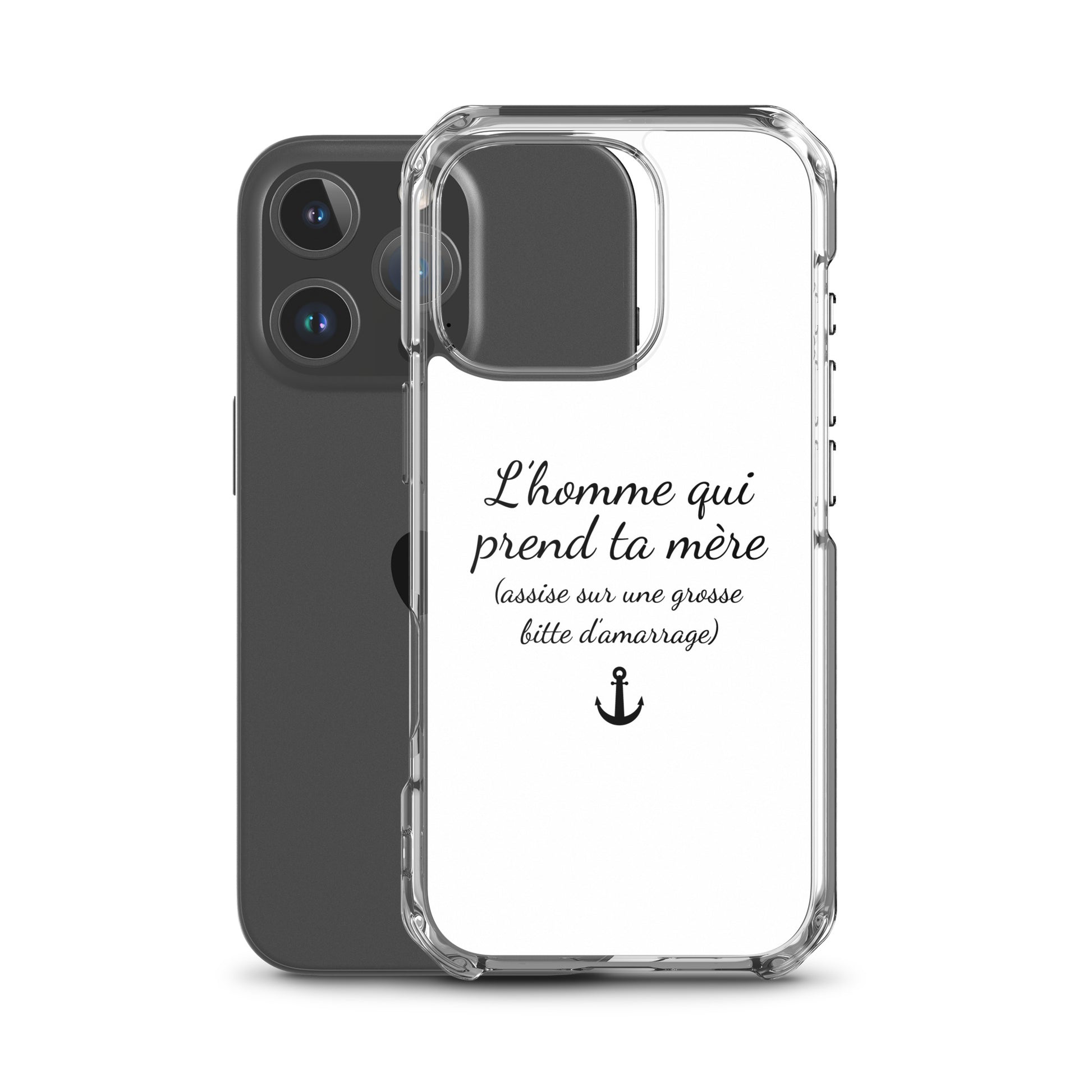 Coque iPhone L'homme qui prend ta mère assise sur une grosse bitte d'amarrage - Sedurro