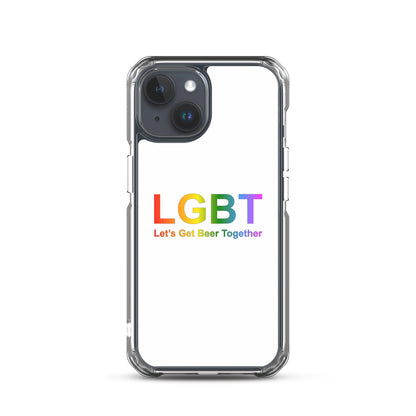 Coque iPhone LGBT Let's Get Beer Together iPhone 15 - Sedurro