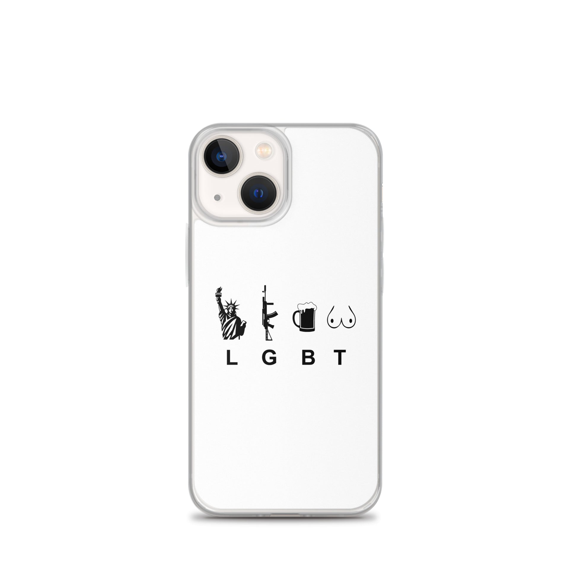 Coque iPhone LGBT liberty gun beer tits iPhone 13 mini - Sedurro