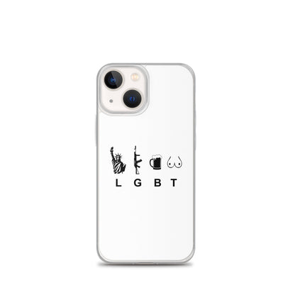 Coque iPhone LGBT liberty gun beer tits iPhone 13 mini - Sedurro