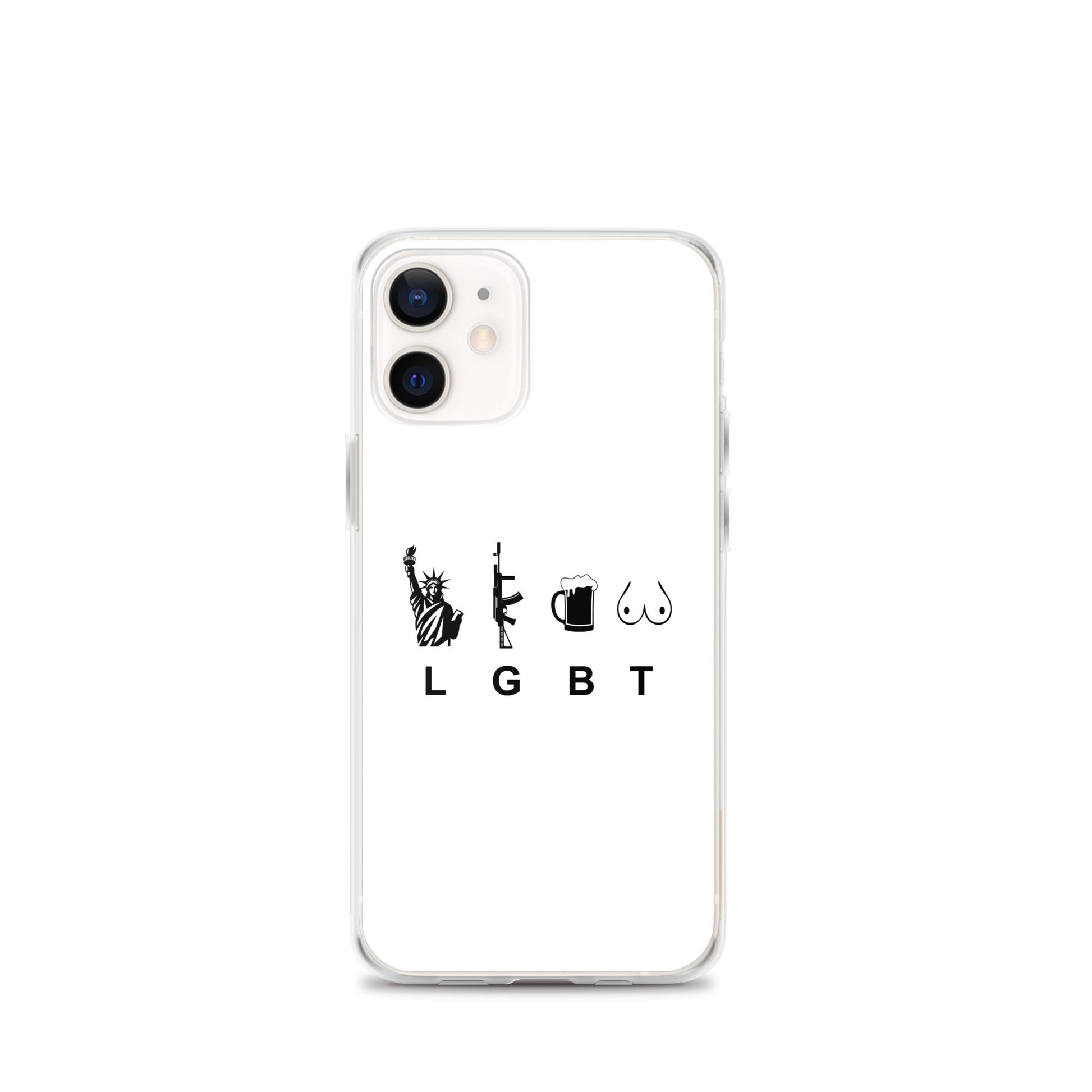 Coque iPhone LGBT liberty gun beer tits iPhone 12 mini - Sedurro
