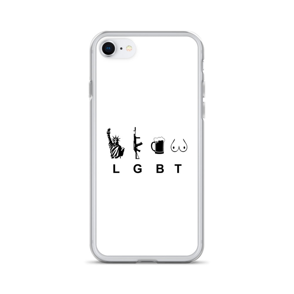 Coque iPhone LGBT liberty gun beer tits iPhone SE - Sedurro