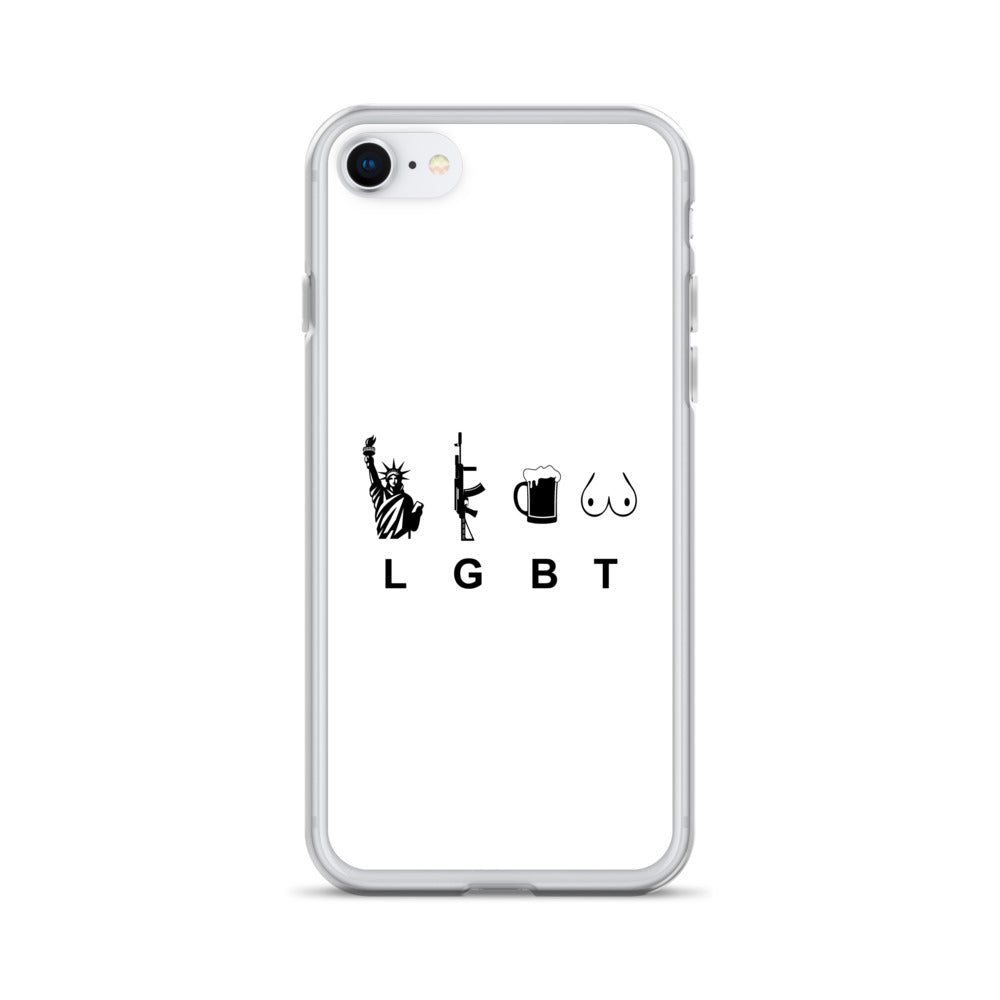 Coque iPhone LGBT liberty gun beer tits iPhone 7 8 - Sedurro