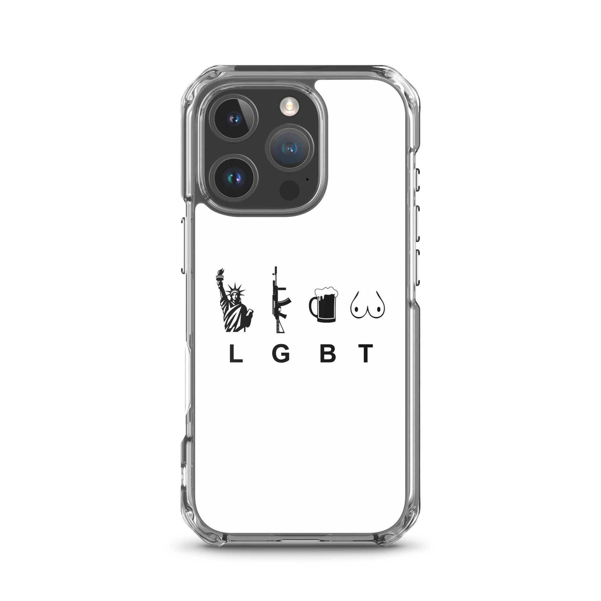 Coque iPhone LGBT liberty gun beer tits iPhone 16 Pro - Sedurro
