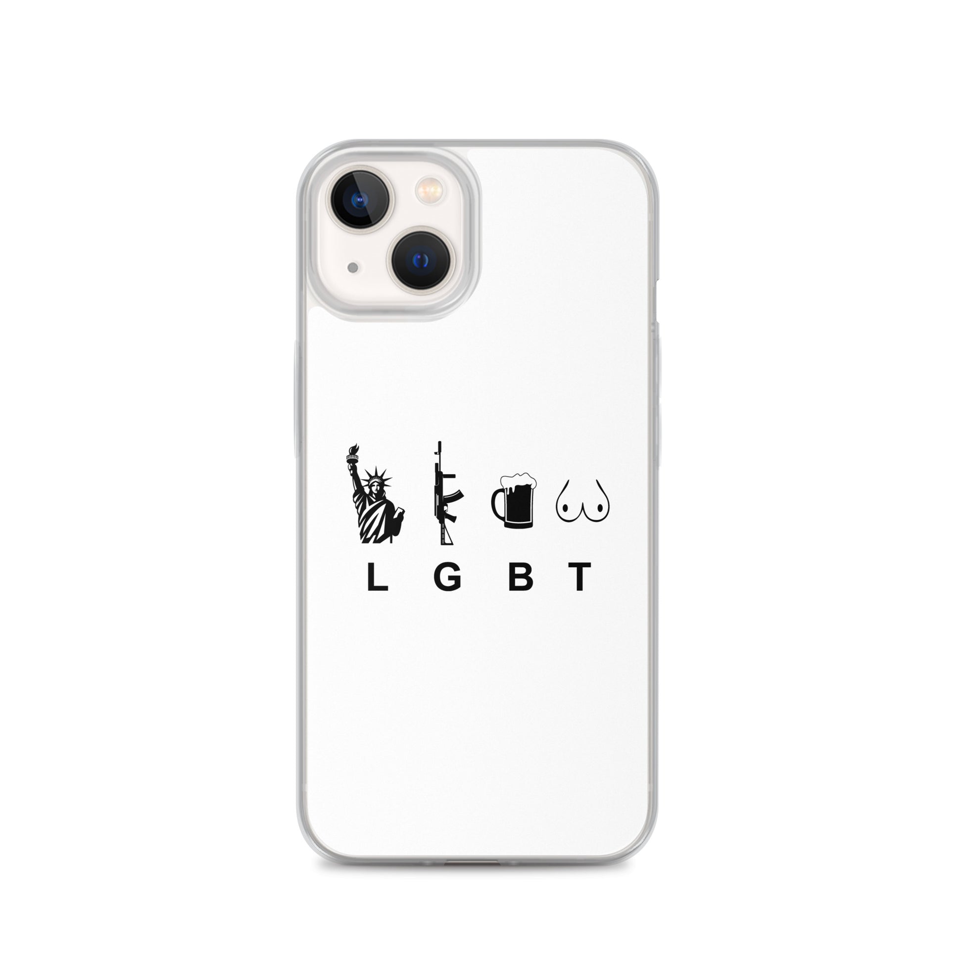 Coque iPhone LGBT liberty gun beer tits iPhone 13 - Sedurro