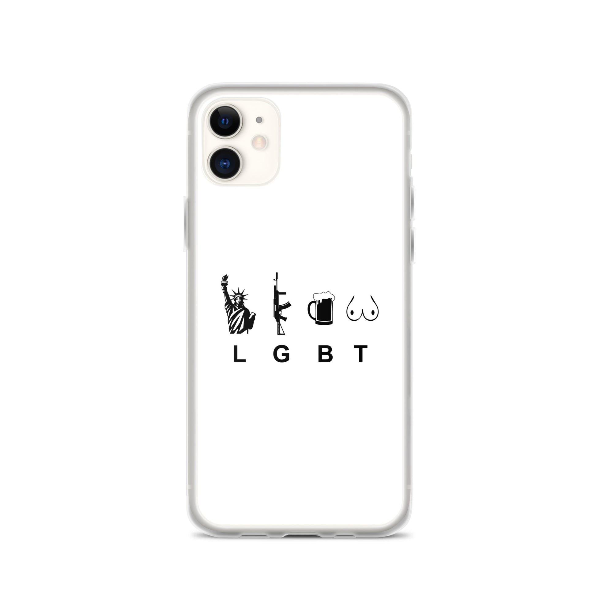 Coque iPhone LGBT liberty gun beer tits iPhone 11 - Sedurro