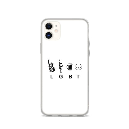 Coque iPhone LGBT liberty gun beer tits iPhone 11 - Sedurro