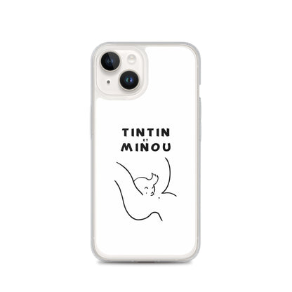 Coque iPhone Tintin et minou iPhone 14 - Sedurro