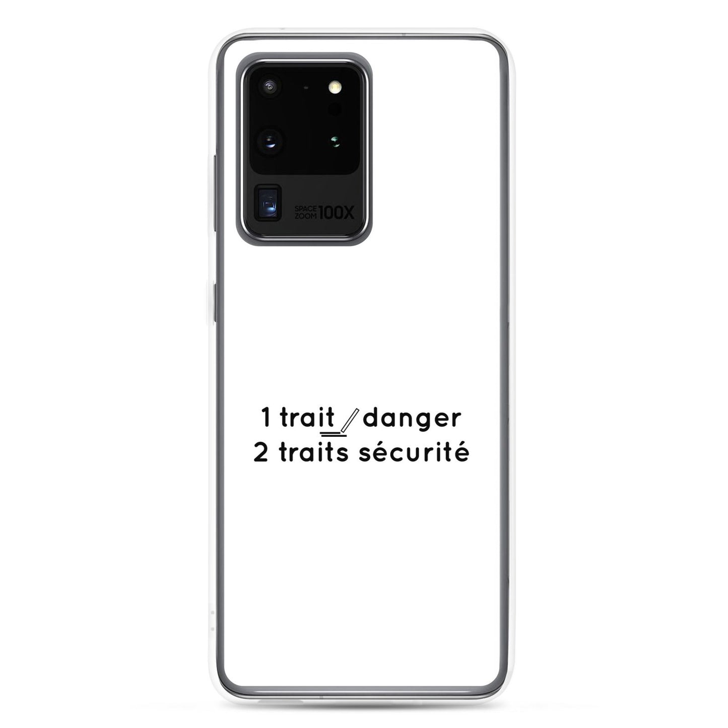 Coque Samsung 1 trait danger 2 traits sécurité Samsung Galaxy S20 Ultra - Sedurro