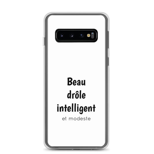 Coque Samsung Beau drôle intelligent et modeste Samsung Galaxy S10 - Sedurro