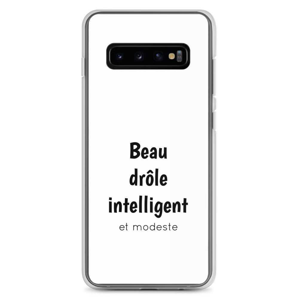 Coque Samsung Beau drôle intelligent et modeste Samsung Galaxy S10+ - Sedurro