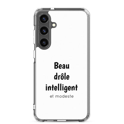 Coque Samsung Beau drôle intelligent et modeste Samsung Galaxy S24 Plus - Sedurro