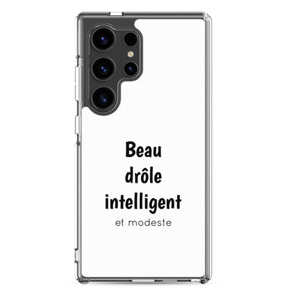 Coque Samsung Beau drôle intelligent et modeste Samsung Galaxy S24 Ultra - Sedurro