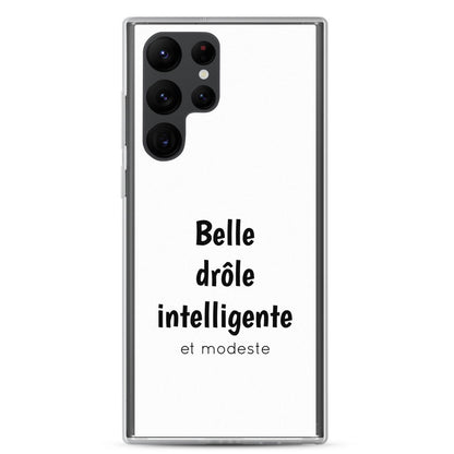 Coque Samsung Belle drôle intelligente et modeste Samsung Galaxy S22 Ultra - Sedurro