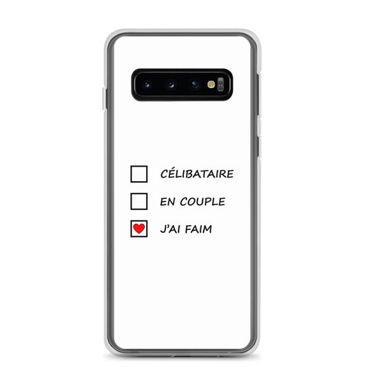 Coque Samsung Célibataire en couple j'ai faim cases à cocher Samsung Galaxy S10 - Sedurro