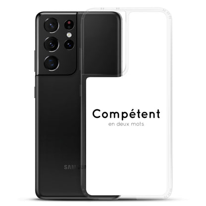 Coque Samsung Compétent en deux mots - Sedurro