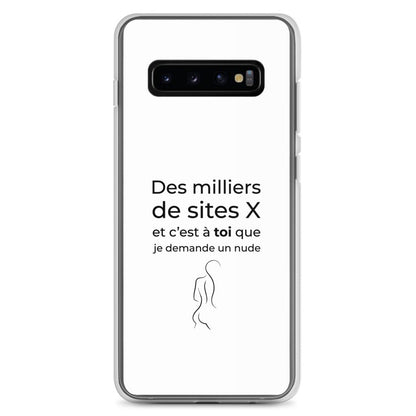 Coque Samsung Des milliers de sites X et c’est à toi que je demande un nude Samsung Galaxy S10+ - Sedurro