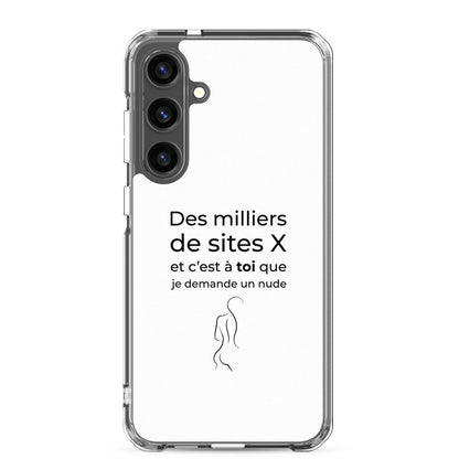 Coque Samsung Des milliers de sites X et c’est à toi que je demande un nude Samsung Galaxy S24 Plus - Sedurro
