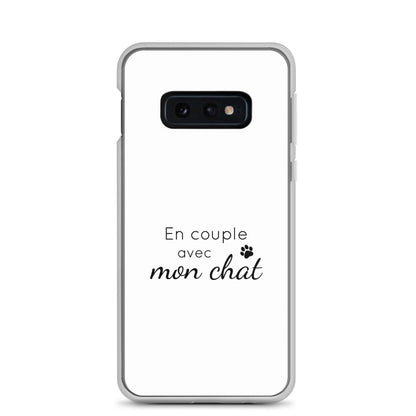 Coque Samsung En couple avec mon chat - Sedurro