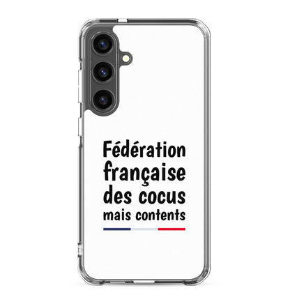 Coque Samsung Fédération française des cocus mais contents Samsung Galaxy S24 Plus - Sedurro
