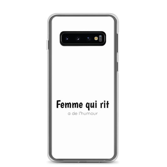 Coque Samsung Femme qui rit a de l'humour Samsung Galaxy S10 - Sedurro