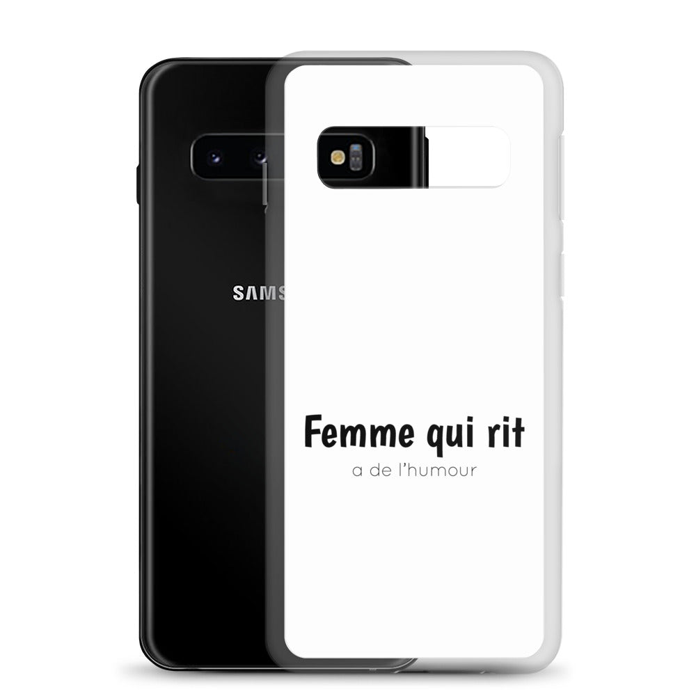Coque Samsung Femme qui rit a de l'humour - Sedurro