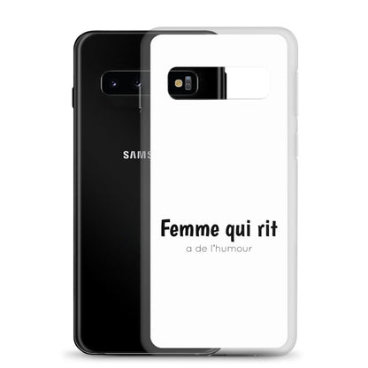 Coque Samsung Femme qui rit a de l'humour - Sedurro