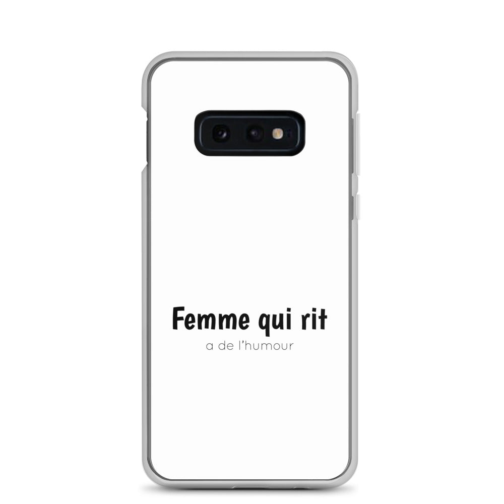 Coque Samsung Femme qui rit a de l'humour Samsung Galaxy S10e - Sedurro
