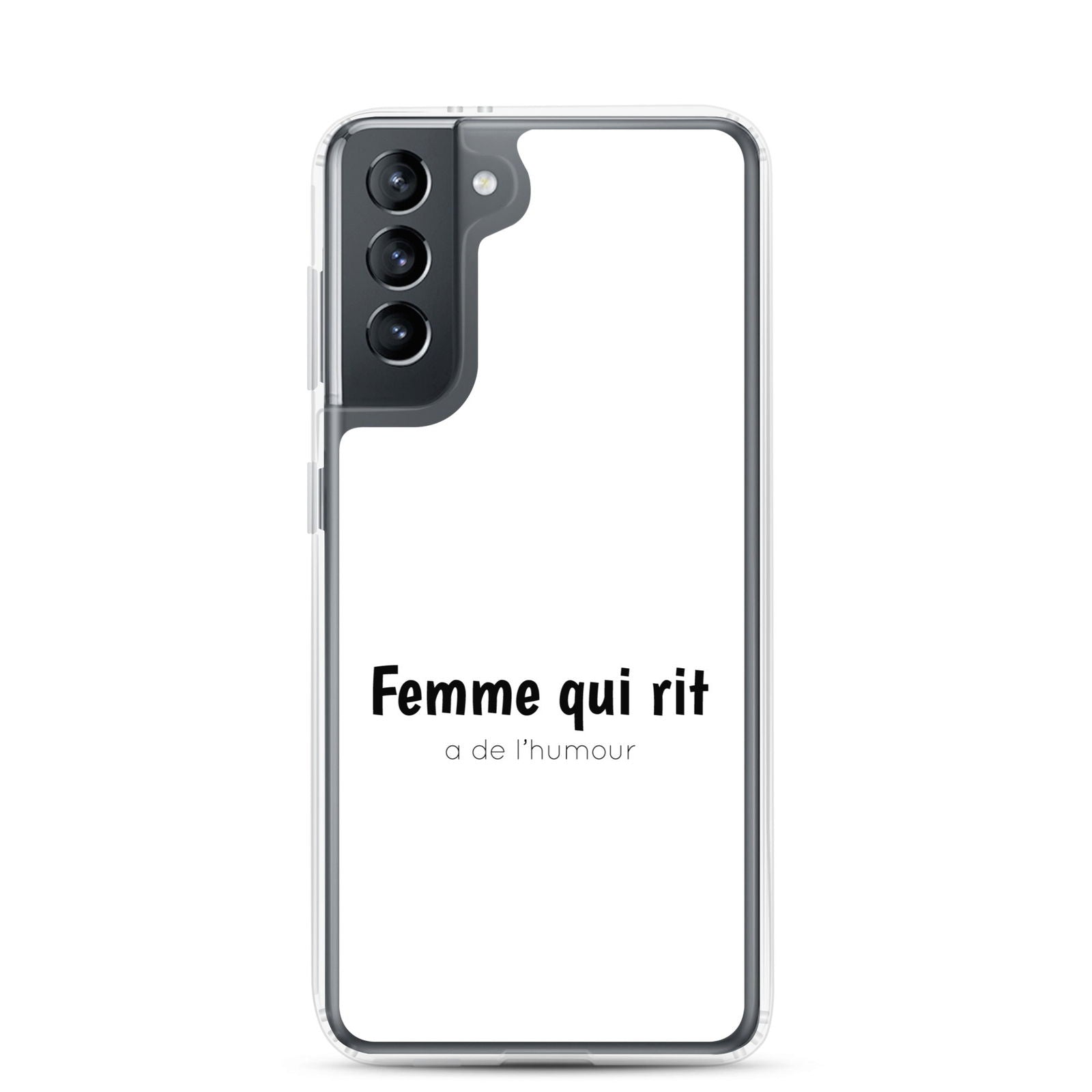 Coque Samsung Femme qui rit a de l'humour Samsung Galaxy S21 - Sedurro