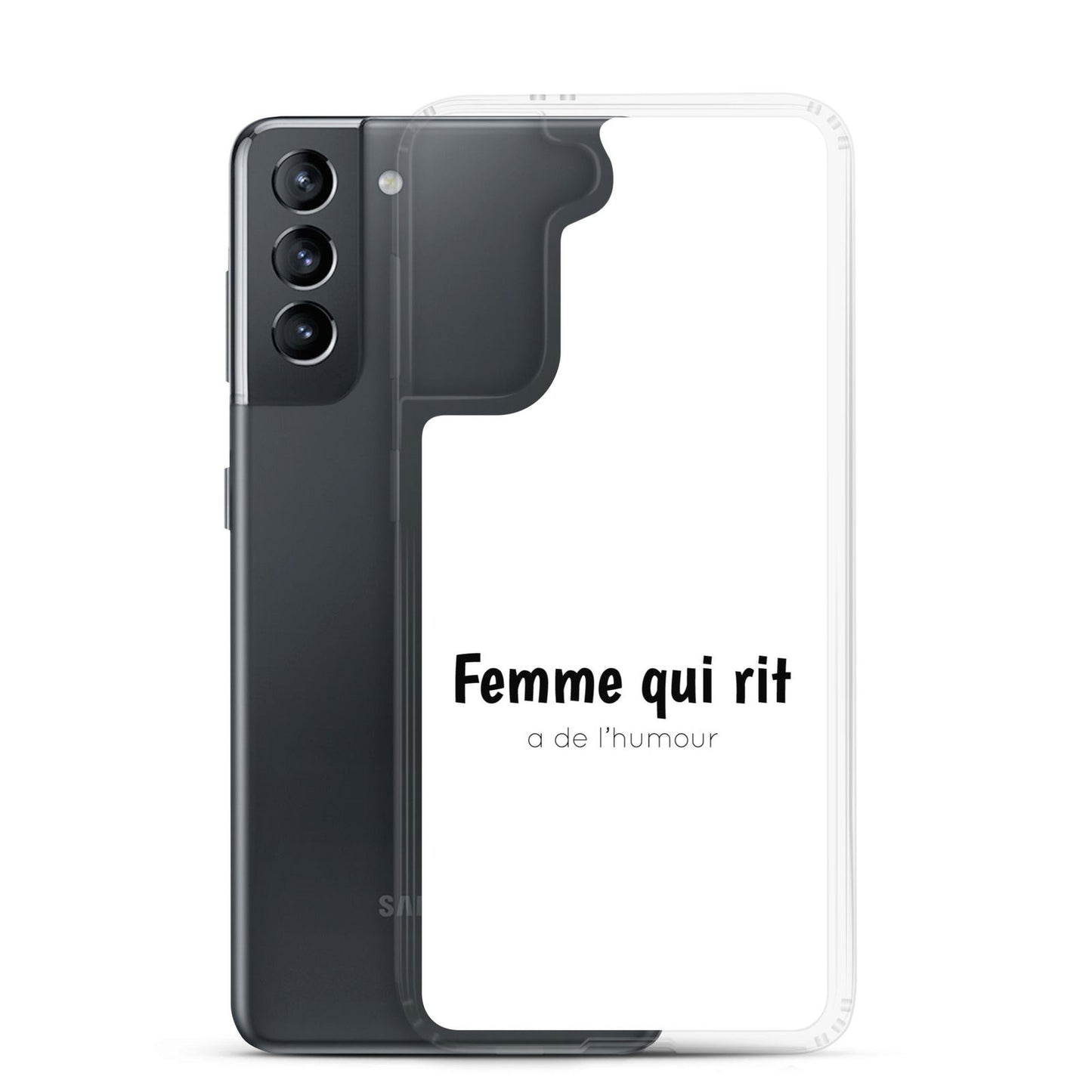 Coque Samsung Femme qui rit a de l'humour - Sedurro