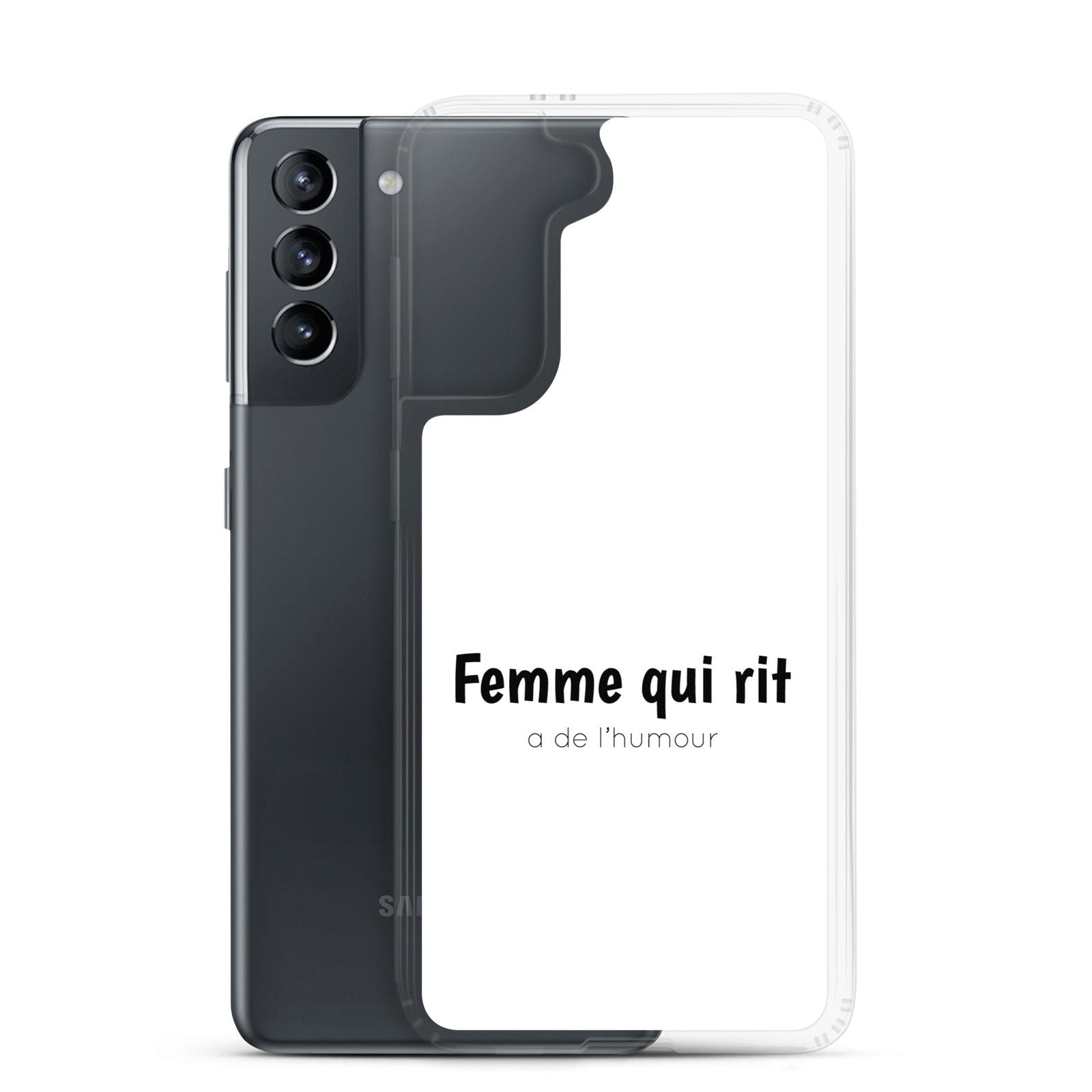 Coque Samsung Femme qui rit a de l'humour - Sedurro