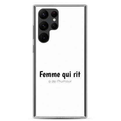Coque Samsung Femme qui rit a de l'humour Samsung Galaxy S22 Ultra - Sedurro