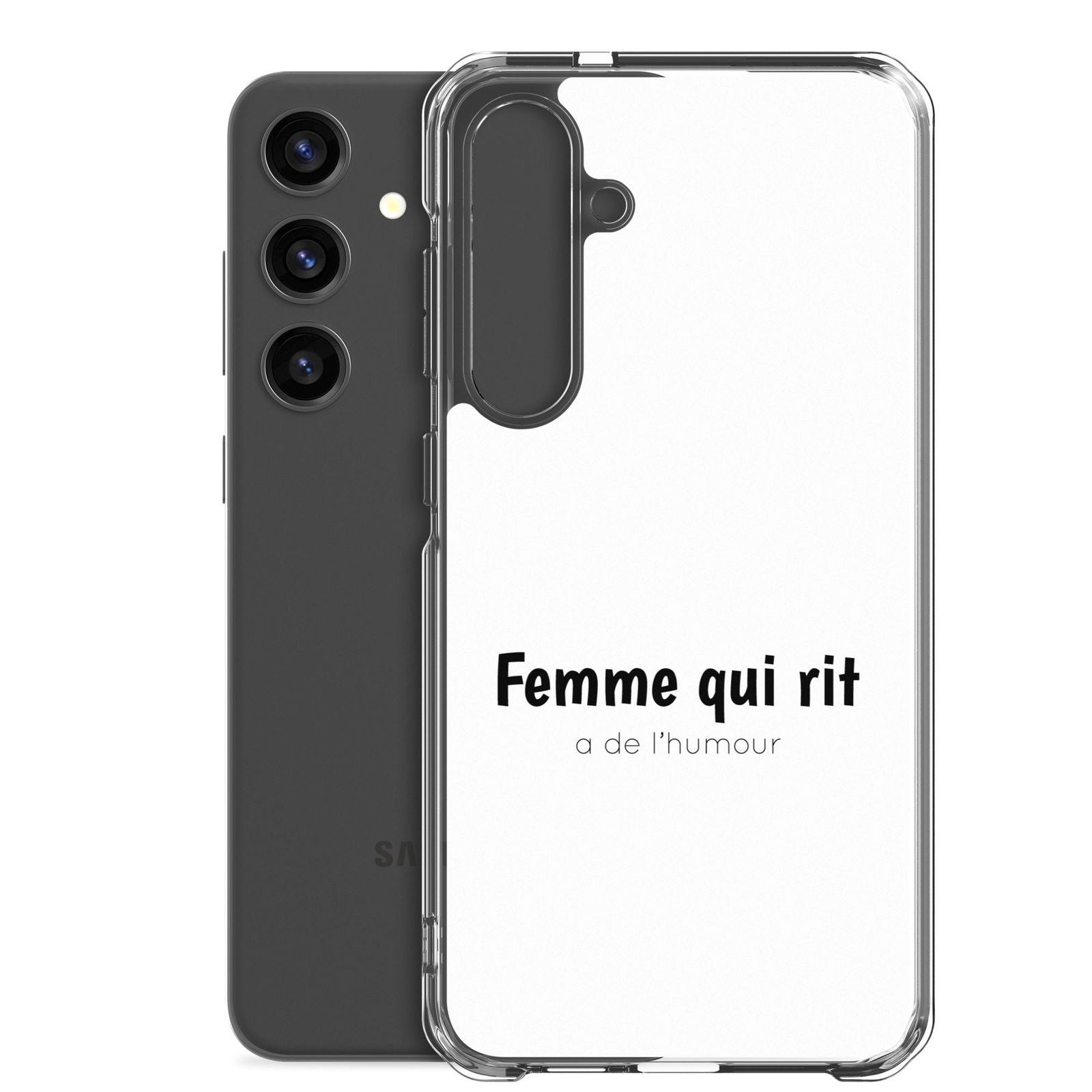 Coque Samsung Femme qui rit a de l'humour - Sedurro