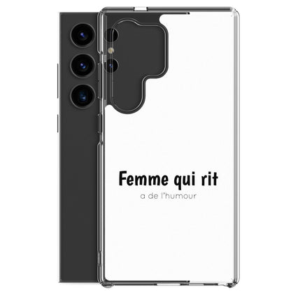 Coque Samsung Femme qui rit a de l'humour - Sedurro