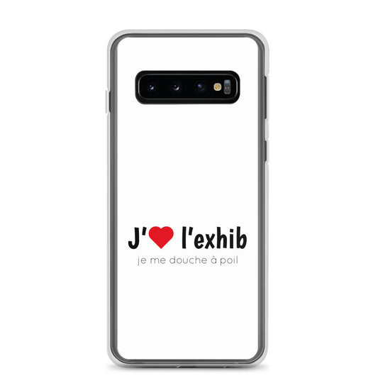 Coque Samsung J'aime l'exhib je me douche à poil Samsung Galaxy S10 - Sedurro