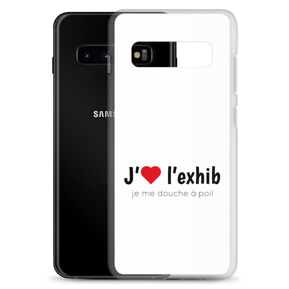 Coque Samsung J'aime l'exhib je me douche à poil - Sedurro