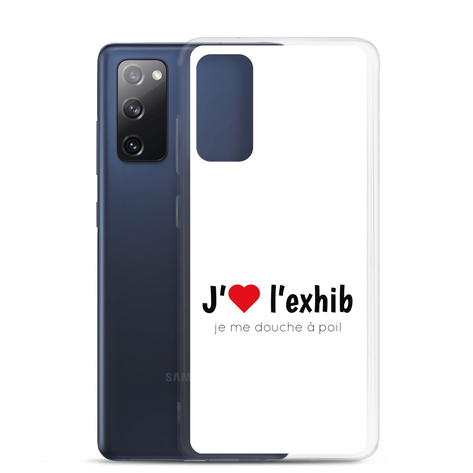 Coque Samsung J'aime l'exhib je me douche à poil - Sedurro