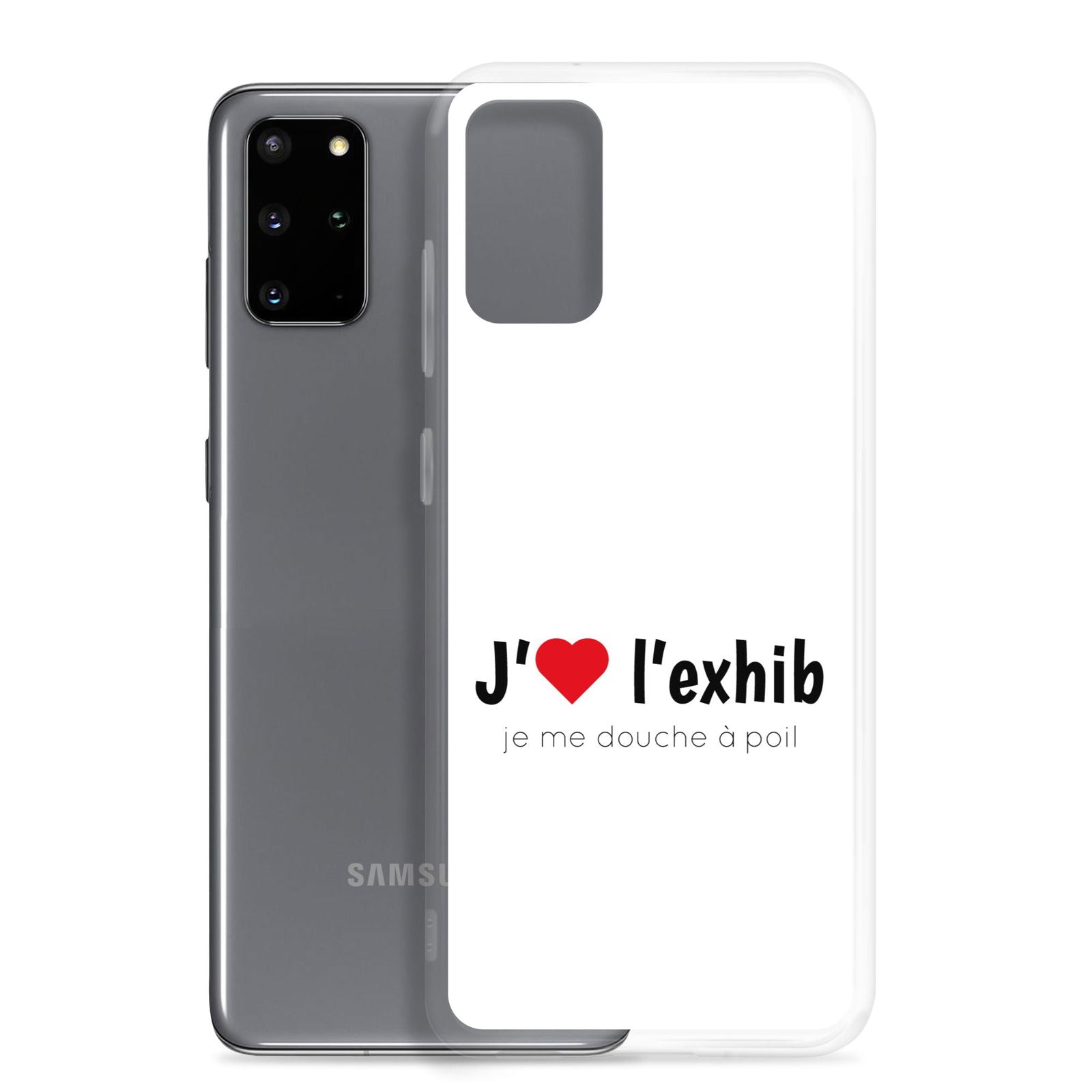 Coque Samsung J'aime l'exhib je me douche à poil - Sedurro