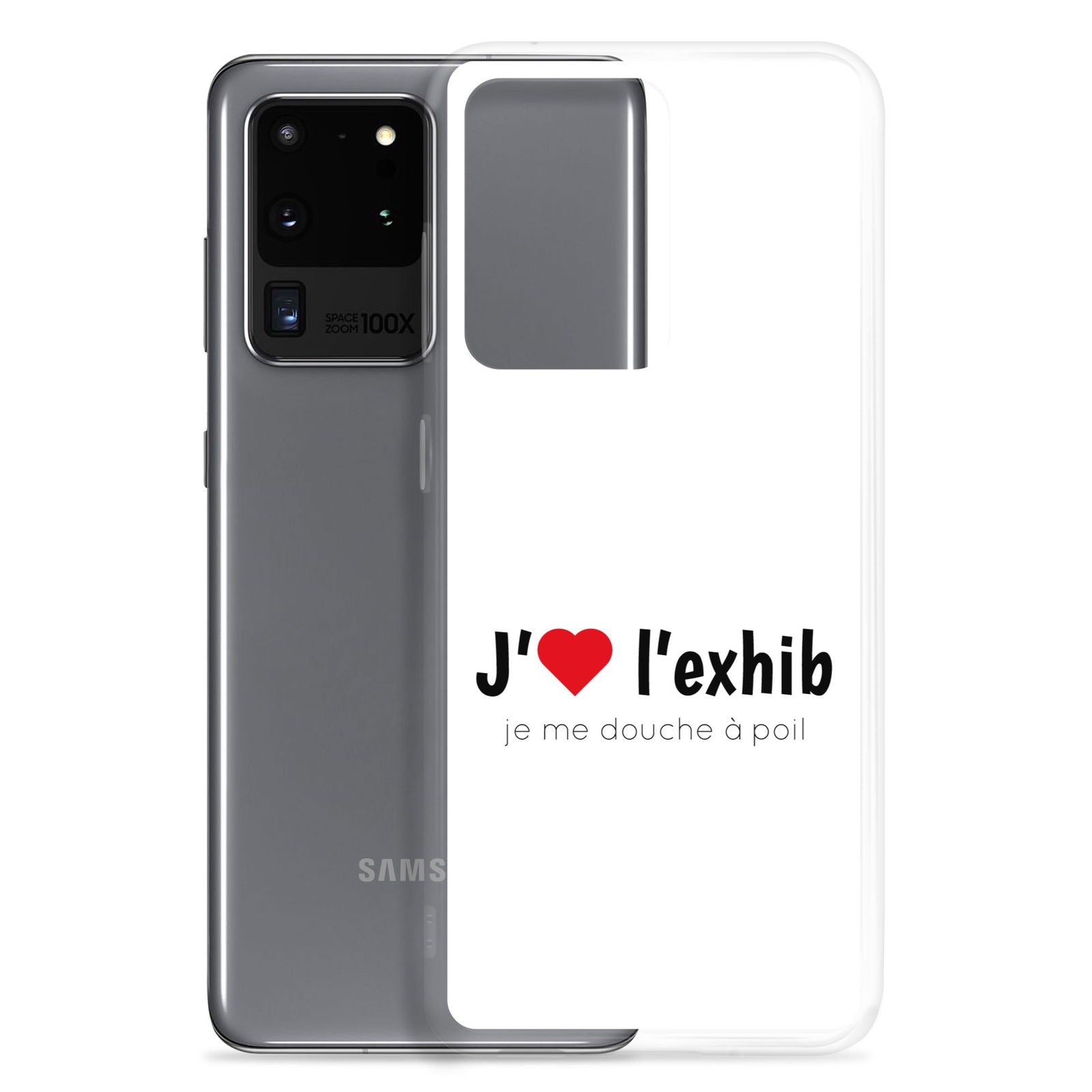 Coque Samsung J'aime l'exhib je me douche à poil - Sedurro