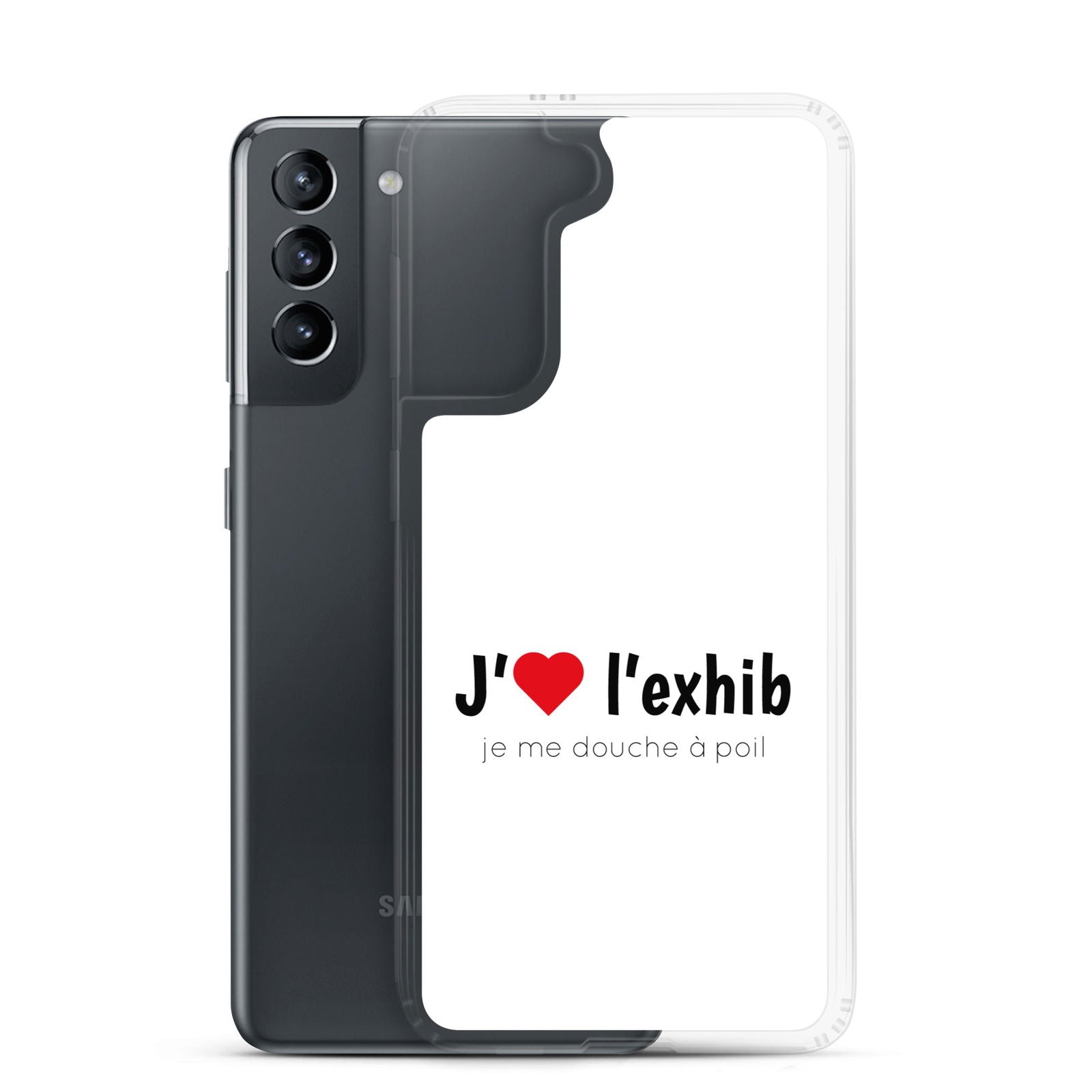 Coque Samsung J'aime l'exhib je me douche à poil - Sedurro