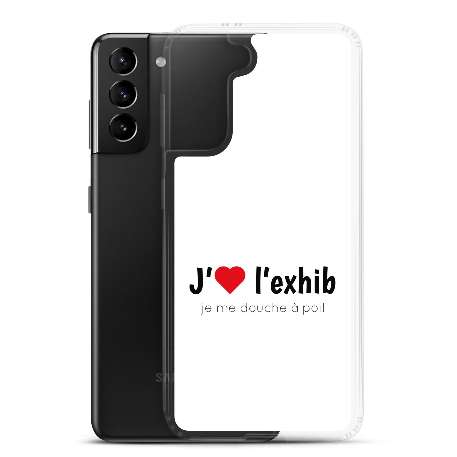 Coque Samsung J'aime l'exhib je me douche à poil - Sedurro