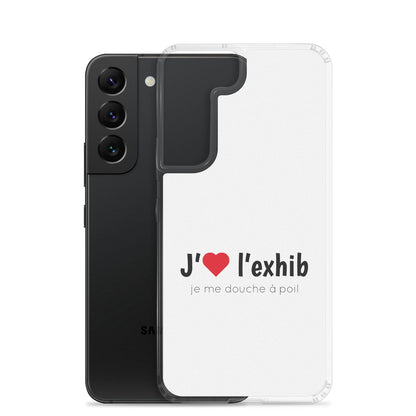 Coque Samsung J'aime l'exhib je me douche à poil - Sedurro