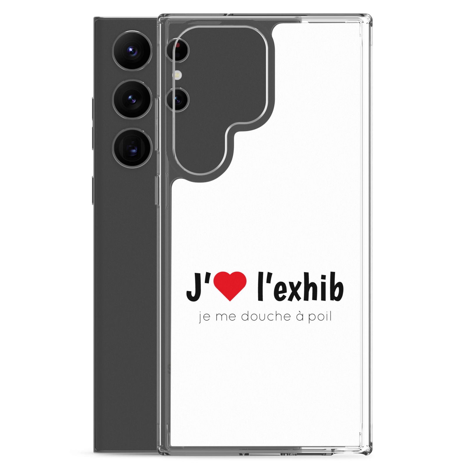 Coque Samsung J'aime l'exhib je me douche à poil - Sedurro
