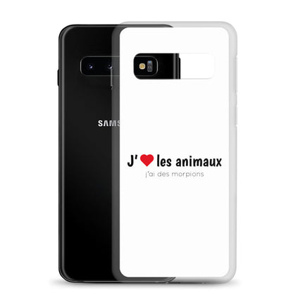Coque Samsung J'aime les animaux j'ai des morpions - Sedurro